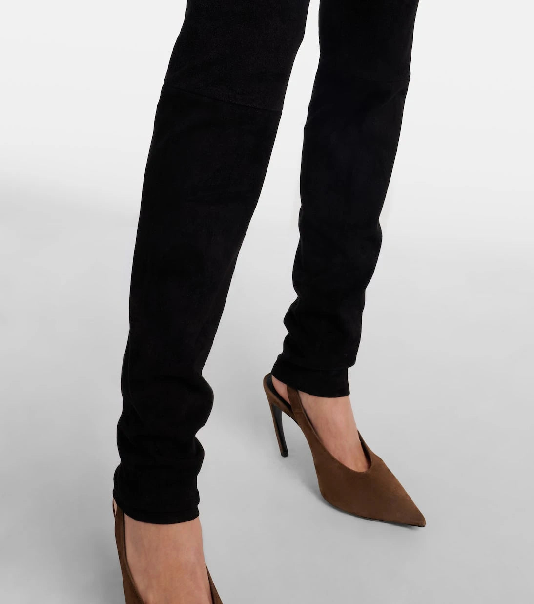 Stouls - Carolyn mid-rise suede leggings
