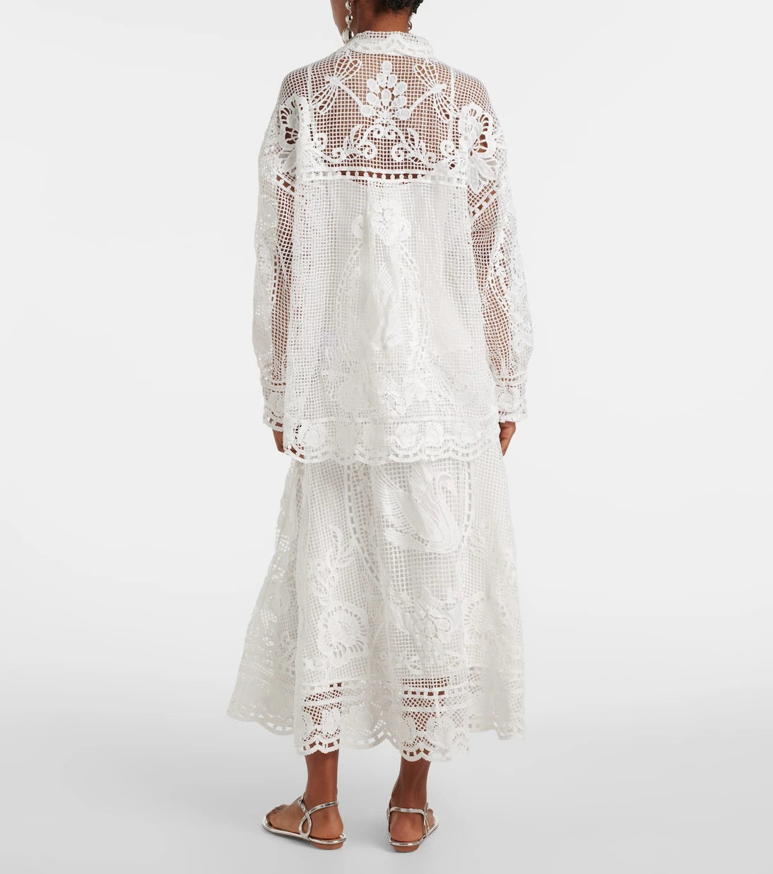 Farm Rio - Swan Lake guipure shirt