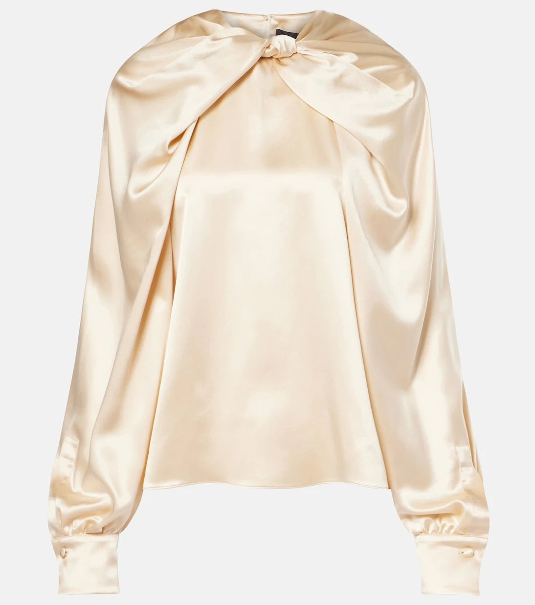 Max Mara - Elegante Key torchon silk satin blouse
