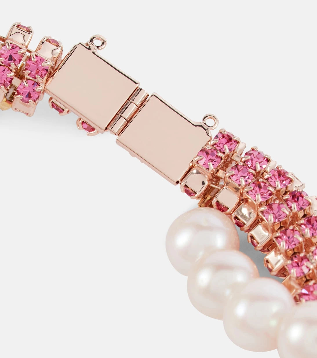 Magda Butrym - Crystal and pearl-embellished necklace