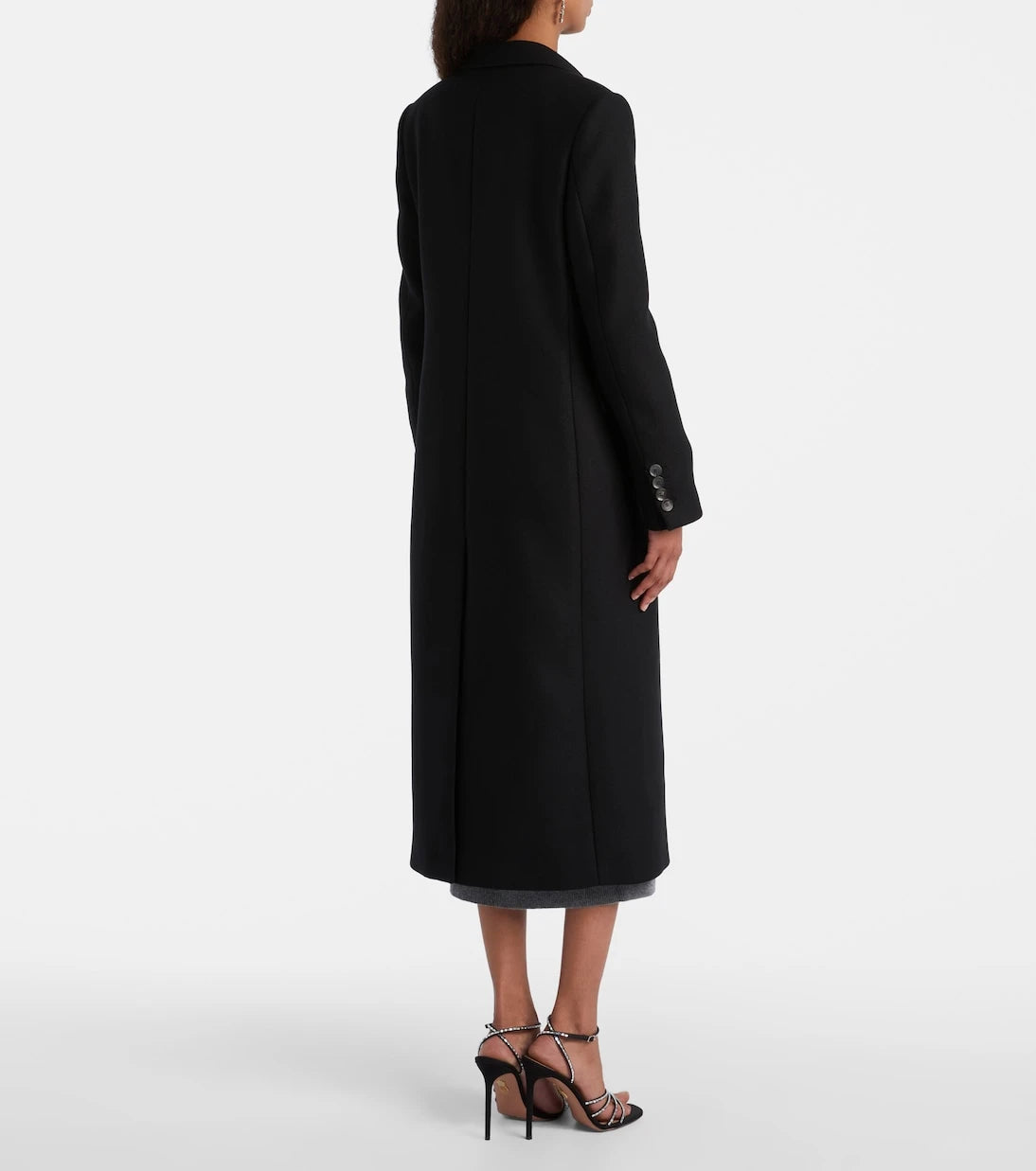 Blumarine - Embellished double-breasted wool-blend coat