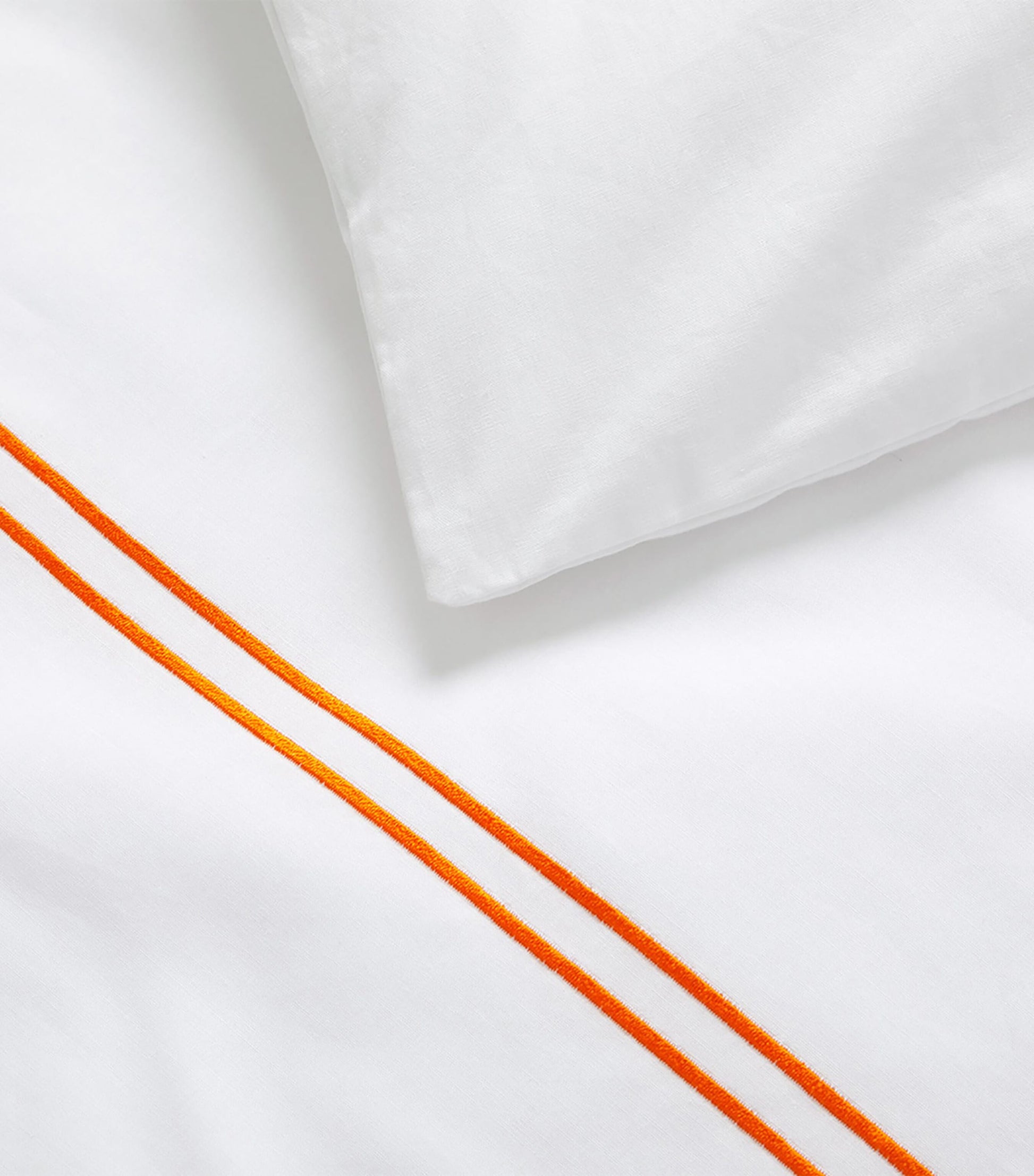 Organic Cotton Duo Orange Double Duvet Cover (200cm x 200cm)