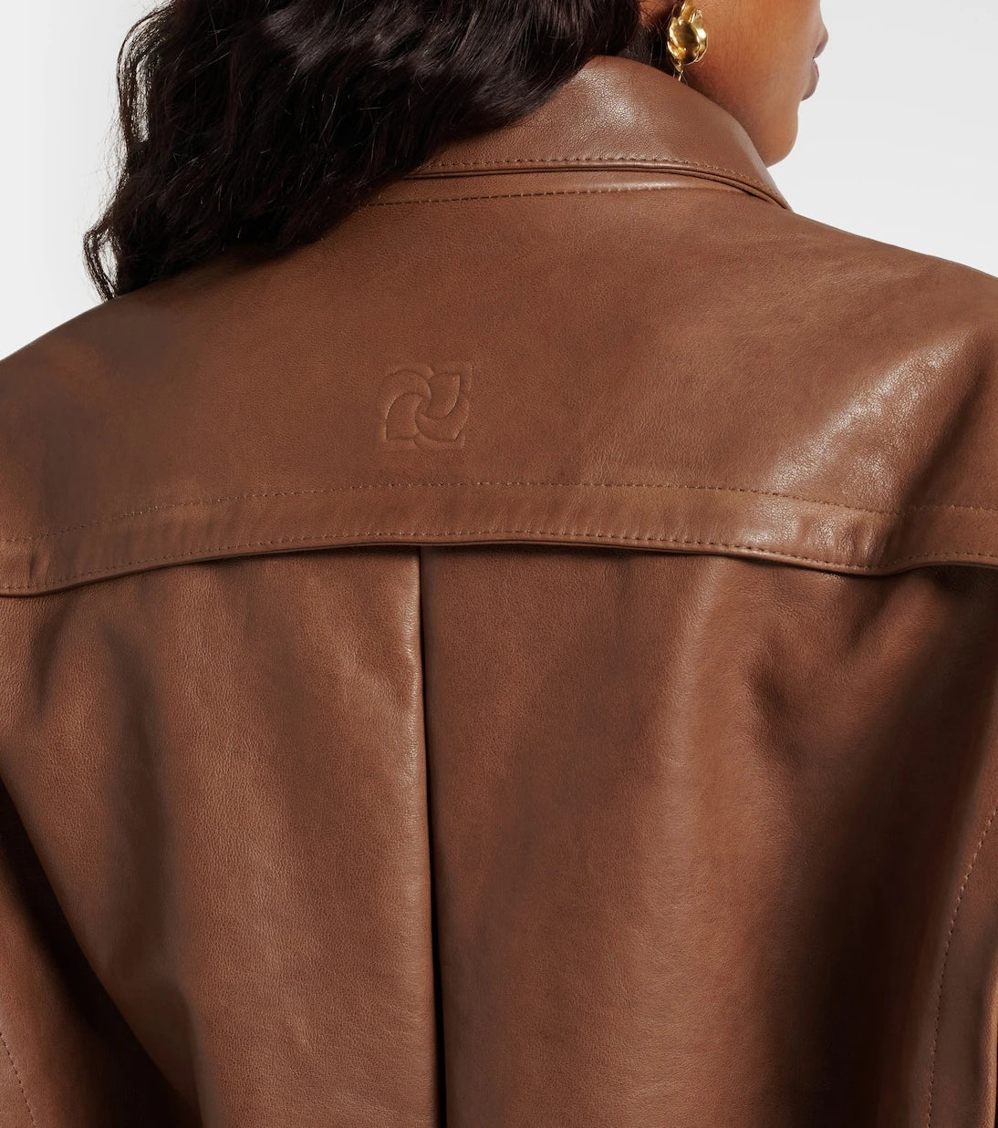 Magda Butrym - Belted oversized leather jacket