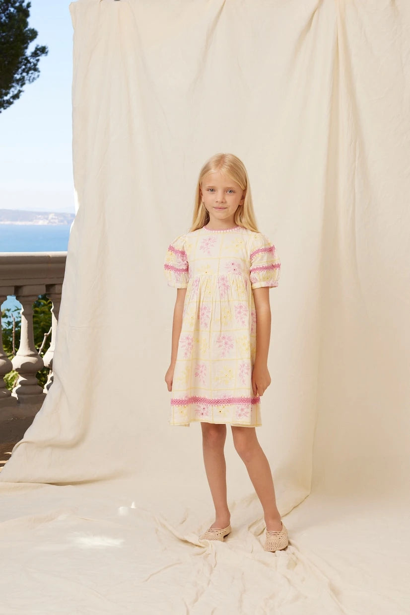 Bebe Organic - Alba floral embroidered cotton dress