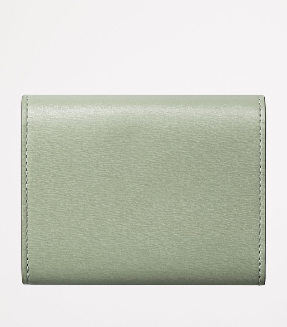 Calfskin Panthère de Cartier Mini Wallet SAGE GREEN