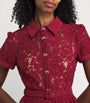 Self-Portrait Burgundy Lace Belted Midi Dress