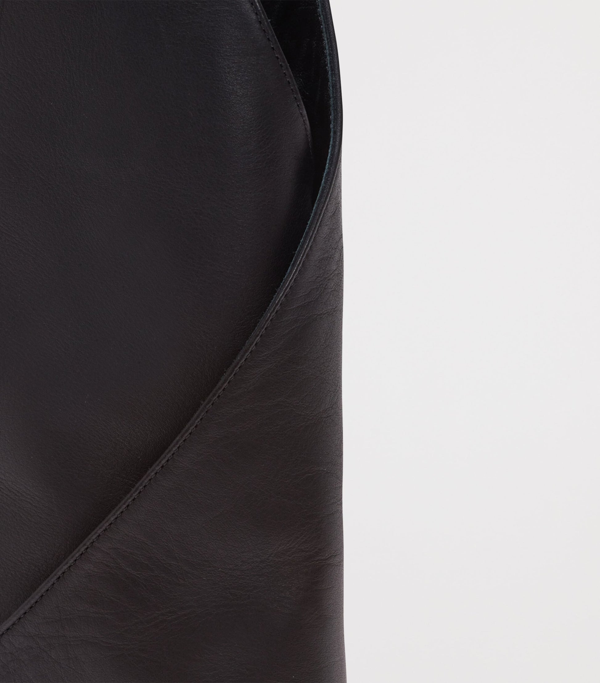 Black Leather Twist Heel Boots 95