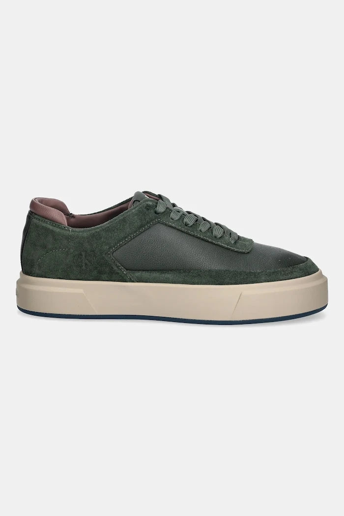 Кожени маратонки Calvin Klein BASKET CUPSOLE LACEUP LTH-NU