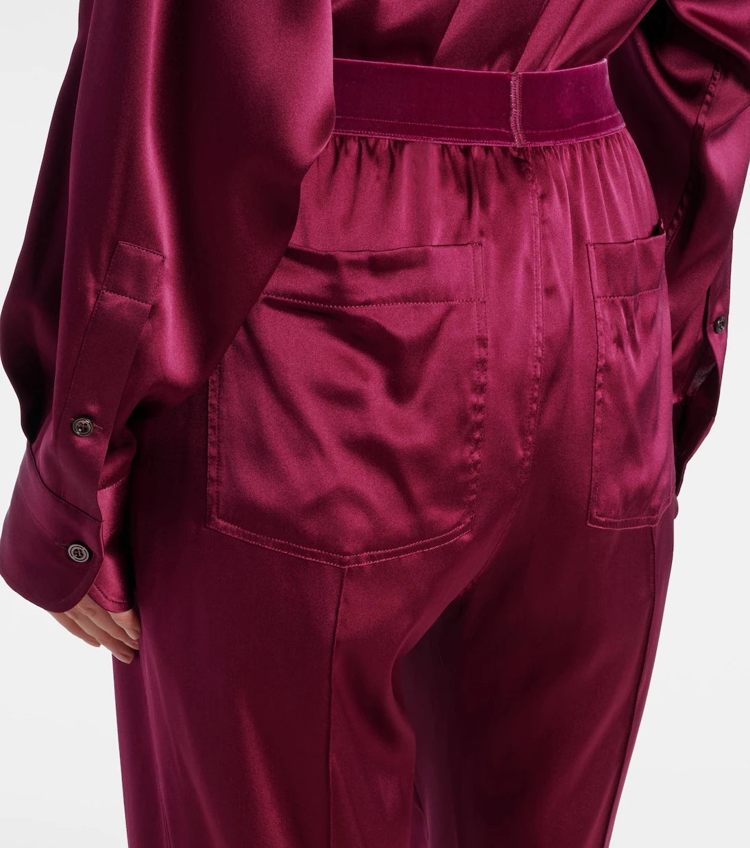 Tom Ford - Silk-blend satin wide-leg pants