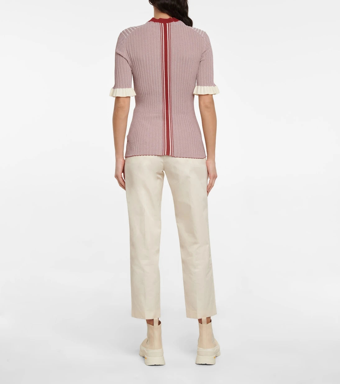 Jil Sander - Striped ribbed-knit top