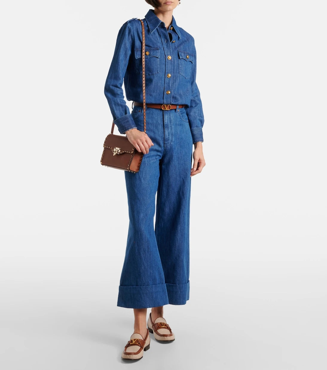 Valentino Garavani - VLogo leather-trimmed canvas loafers
