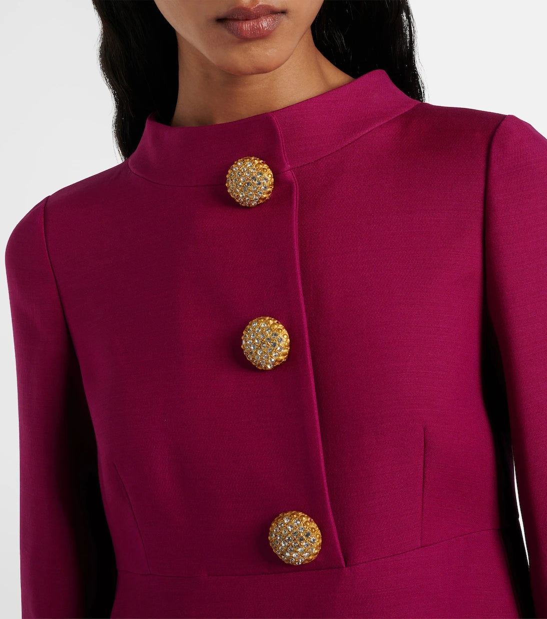 Valentino - Embellished Crepe Couture midi dress
