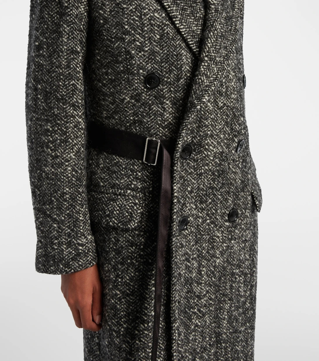 Isabel Marant - Ebyane chevron wool-blend tweed coat