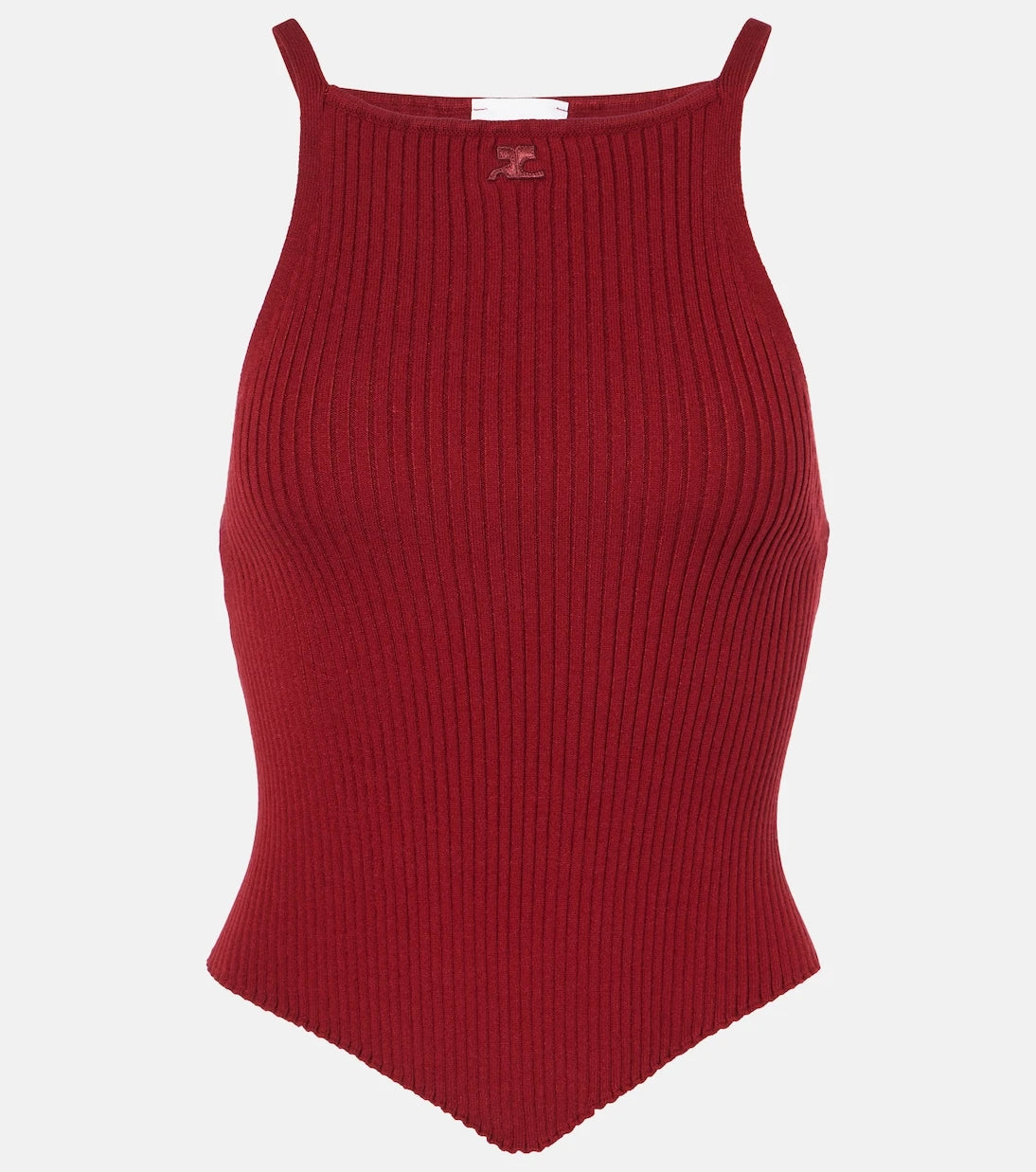 Courrèges - Ribbed-knit jersey tank top