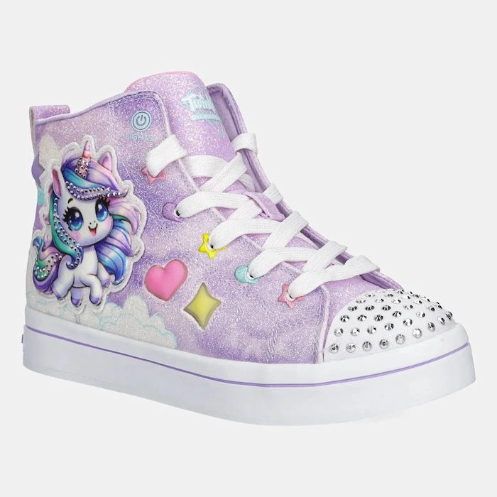 Детски високи кецове Skechers TWI-LITES 2.0 - UNICORN GLAM
