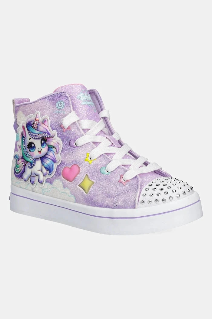 Детски високи кецове Skechers TWI-LITES 2.0 - UNICORN GLAM