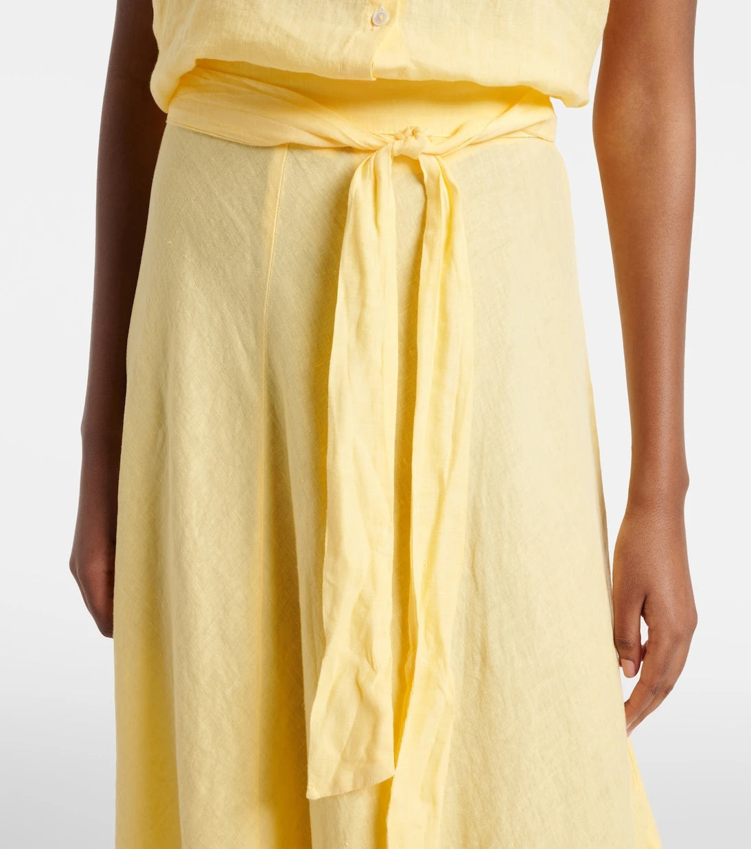 Velvet - Malina linen midi skirt