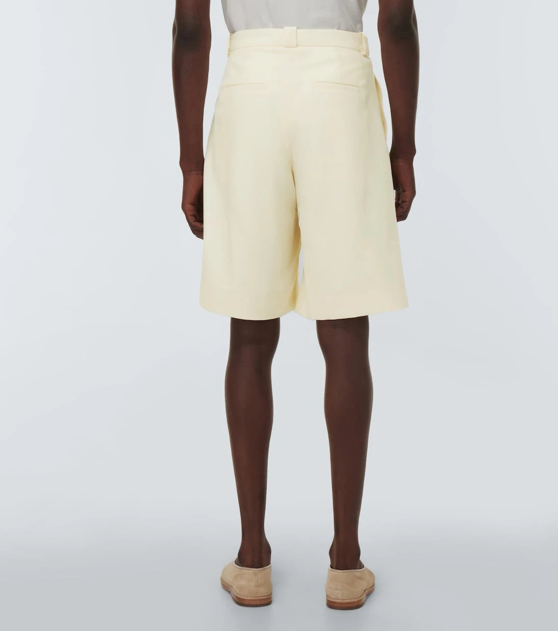 King & Tuckfield - Pleated high-rise wide-leg wool shorts