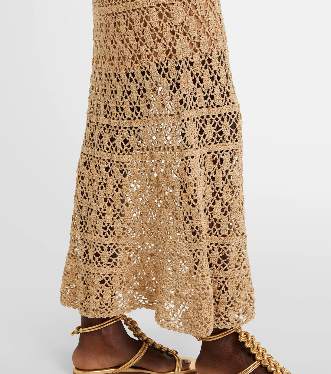 Anna Kosturova - Bianca cotton crochet maxi dress
