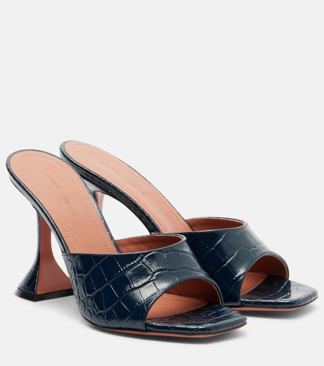 Amina Muaddi - Lupita croc-effect leather mules
