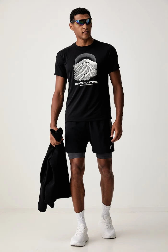 Asics Erkek Koşu Tişörtü FUJITRAIL LOGO SS TOP