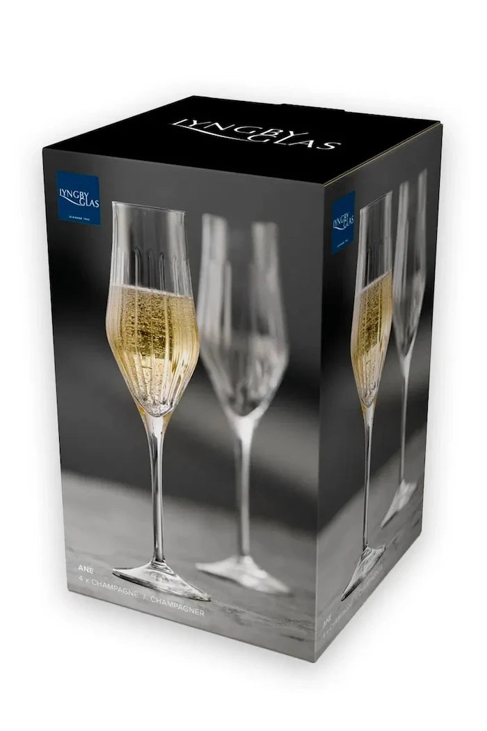 Lyngby Glas Kristal Cam Şampanya Kadehi Seti 230 ml