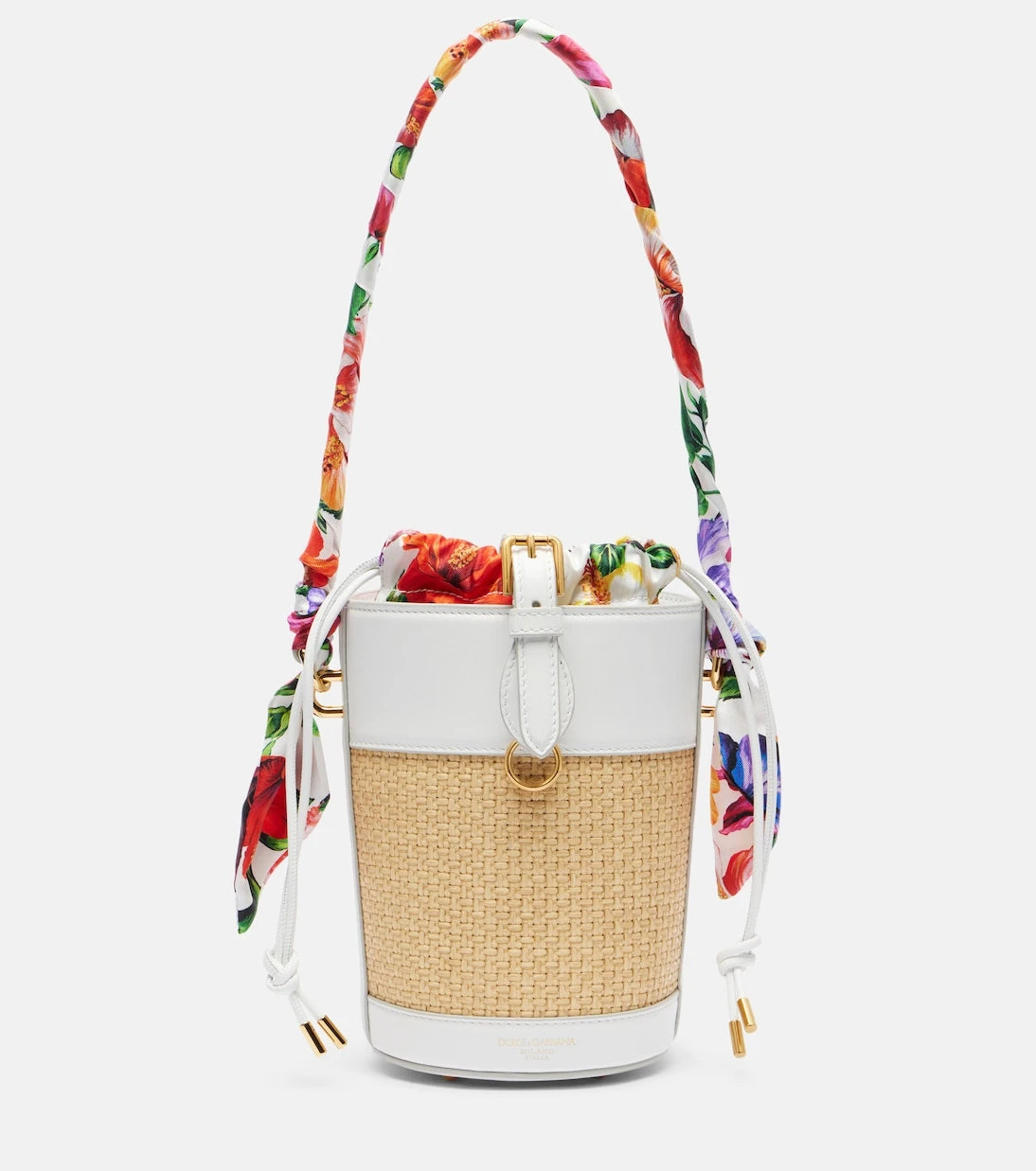 Dolce&Gabbana - Secchiello Small raffia bucket bag