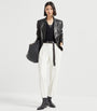 Brunello Cucinelli Black Nappa Leather Blazer