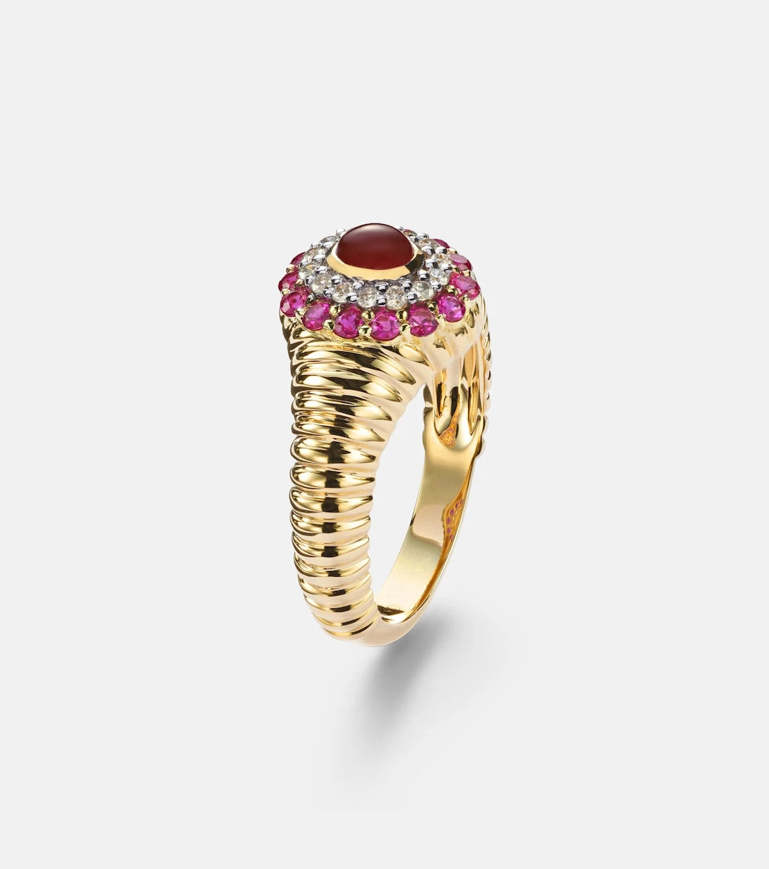 Yvonne Léon - Pompadour Baby 9kt gold ring with gemstones