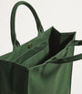 Green Medium Cotton Logo Tote Bag