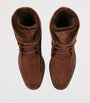 Bougeotte Brown Suede Shearling-Lined Boots