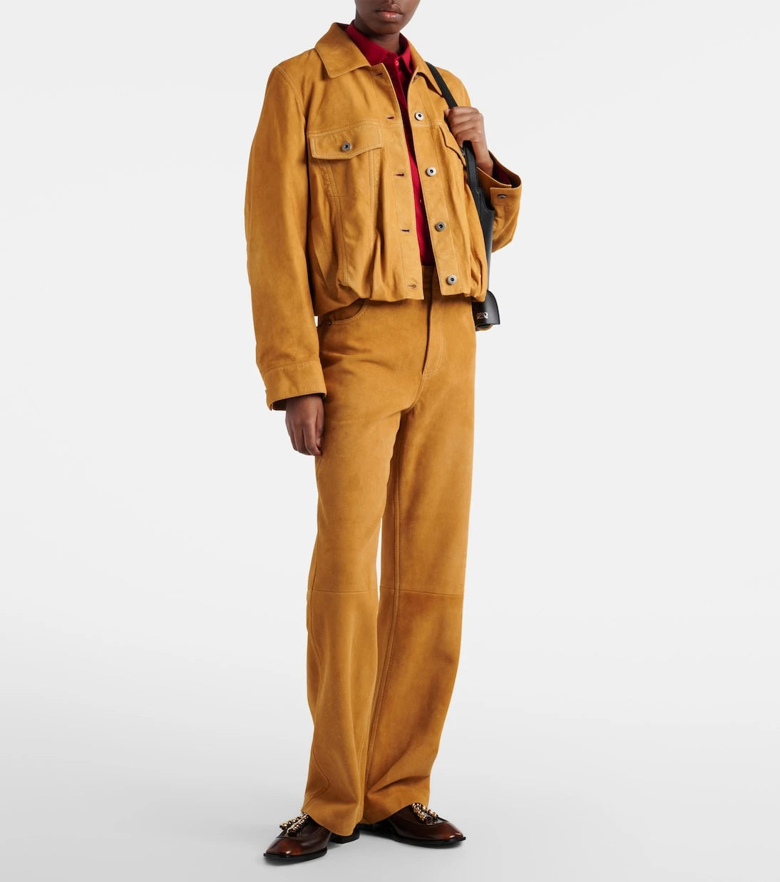 Loewe - Suede straight pants