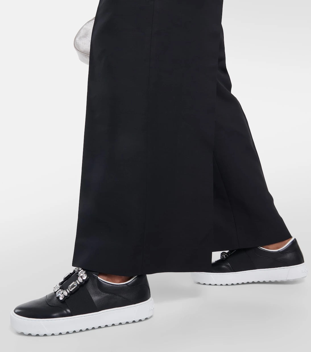 Roger Vivier - Very Vivier embellished leather sneakers