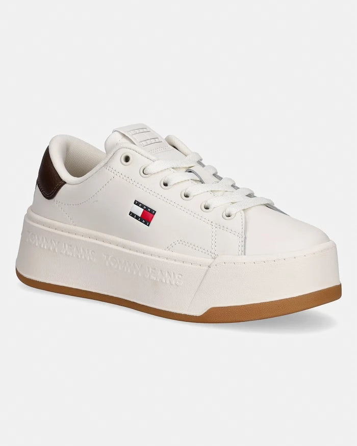 Tommy Jeans TJW SCRIPT CUPSOLE FLATFORM kadın deri sneaker
