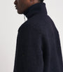 J Lindeberg Navy Wool-Blend Fleece Dustin Jacket