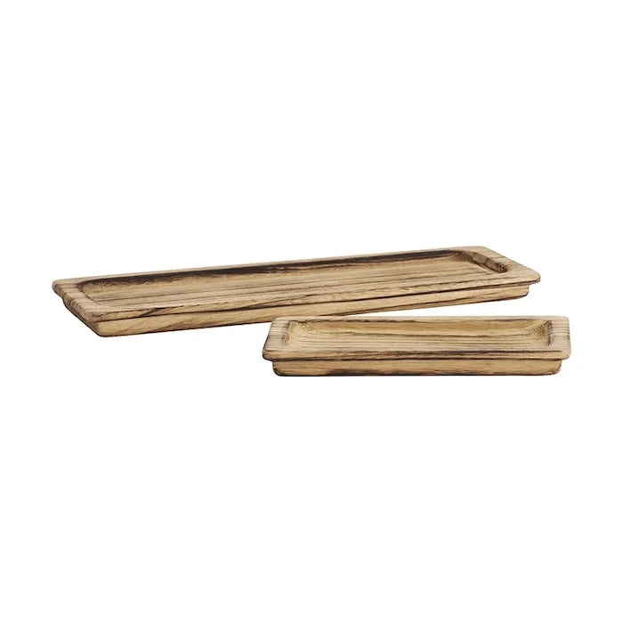 Madam Stoltz Dekoratif Tepsi Seti 30 x 15 x 3 / 18 x 50 x 3 cm (2 Parça)