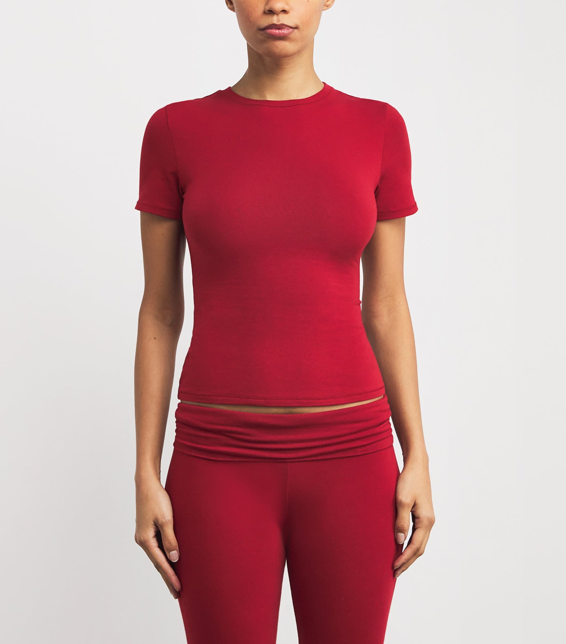 Skims Red Cotton Jersey T-Shirt