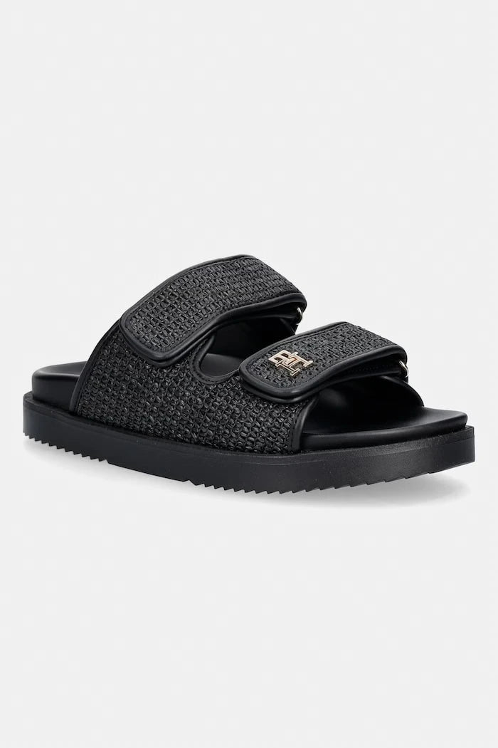 Tommy Hilfiger чехли дамски DOUBLE STRAP RAFFIA SANDAL