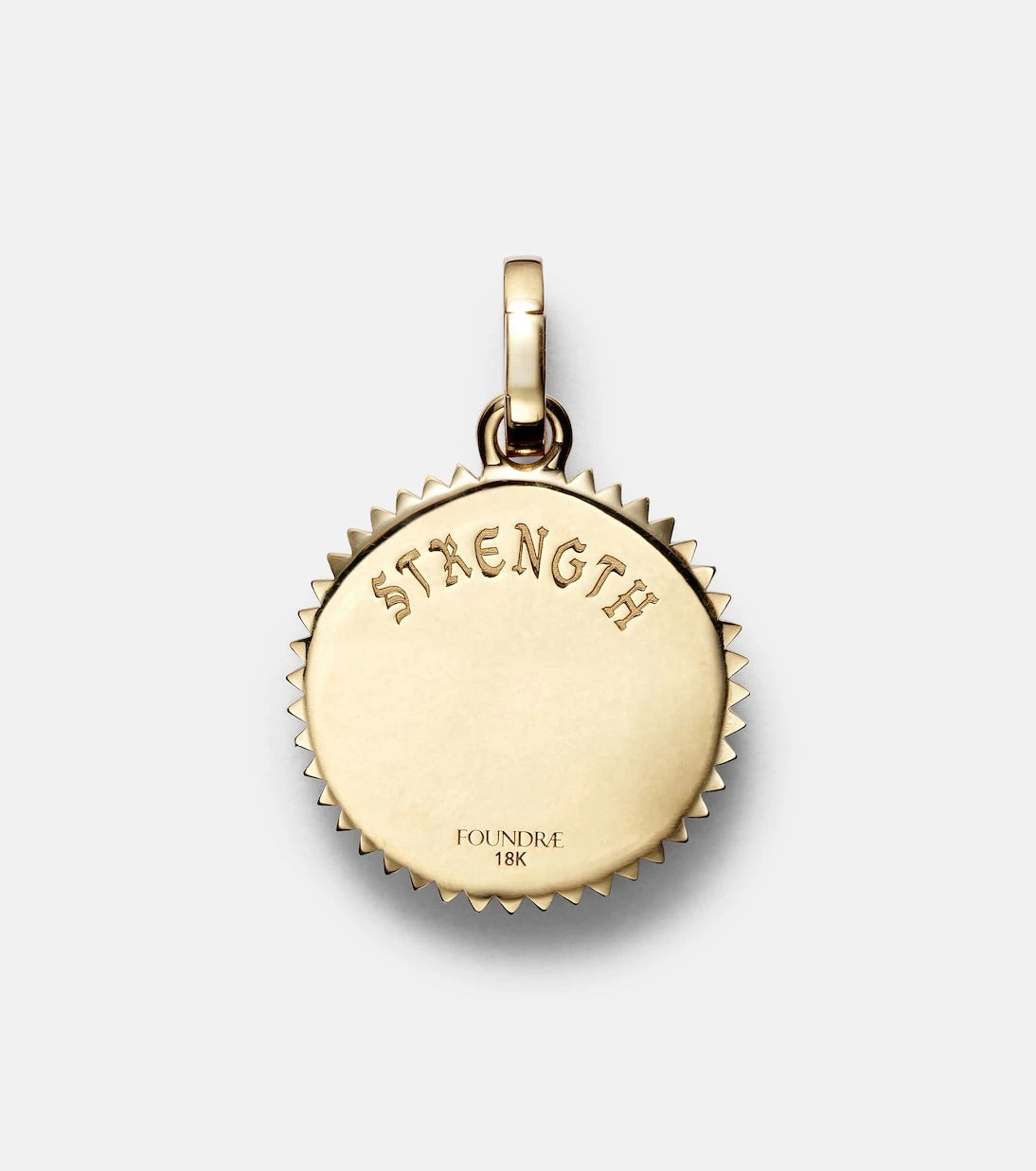 FoundRae - Strength Medium 18kt gold pendant with diamond