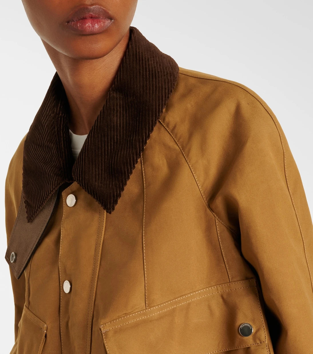 JW Anderson - Corduroy-trimmed cropped cotton jacket