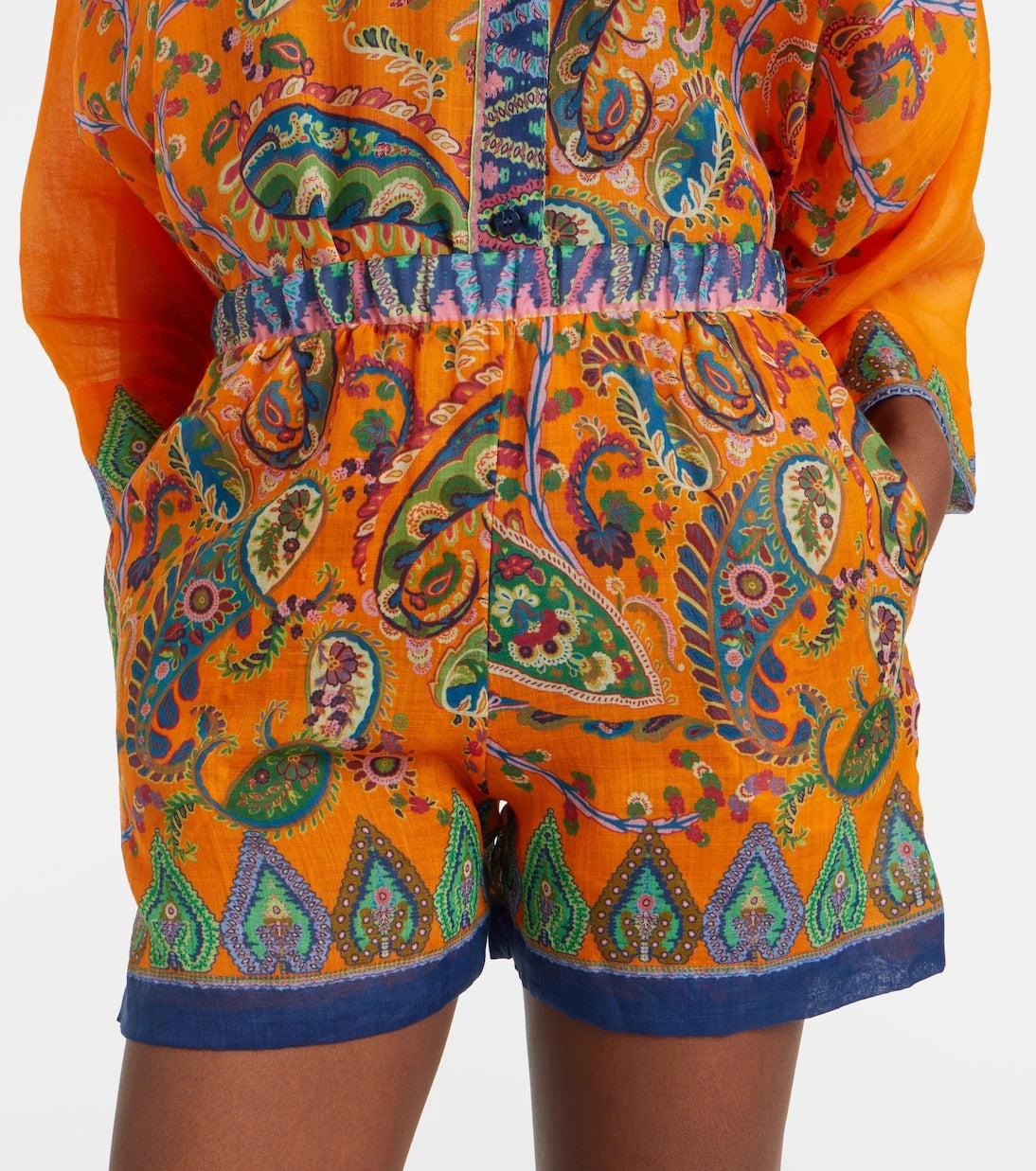 Etro - Paisley high-rise shorts