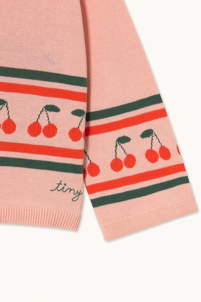 Детски памучен пуловер Tinycottons CHERRIES SWEATER