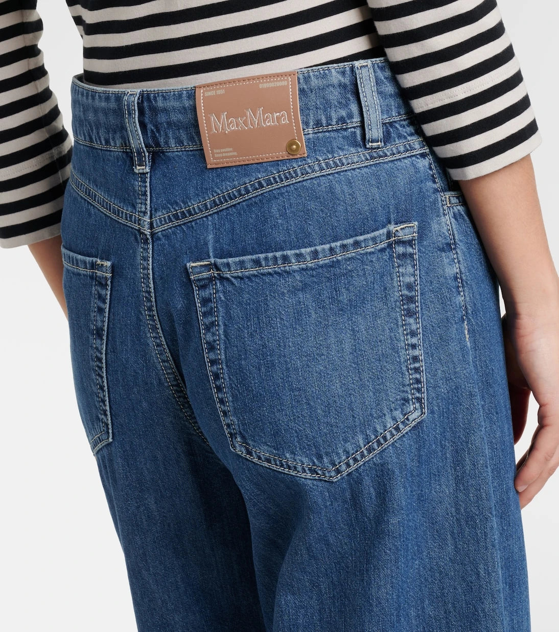 'S Max Mara - جينز زيوس بقصة أرجل واسعة