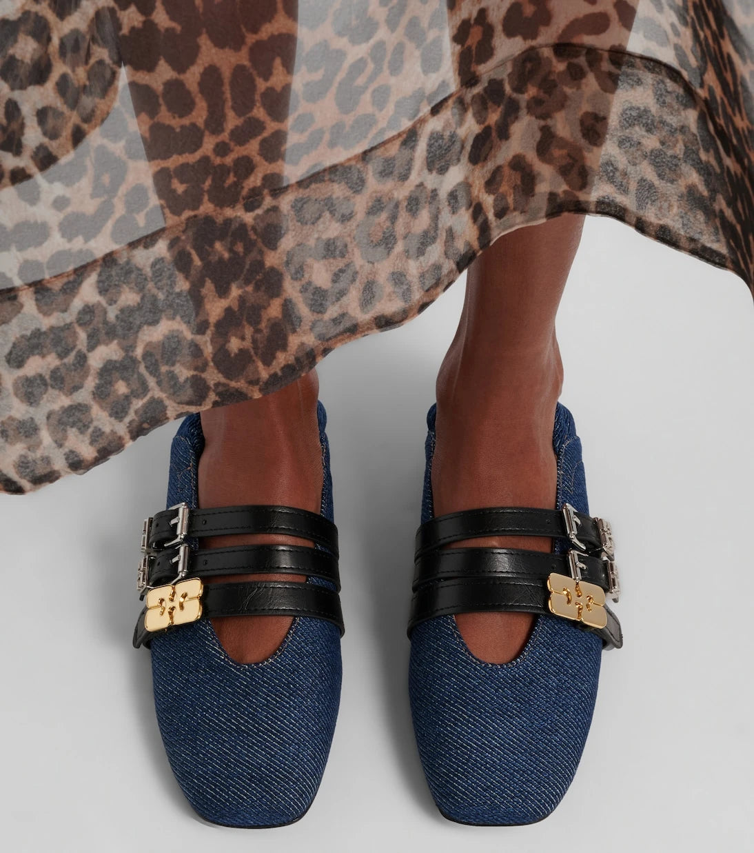 Ganni - Logo ballet flats