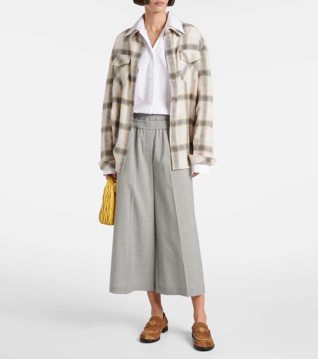 God's True Cashmere - Moon plaid cashmere shirt