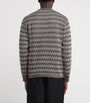 Emporio Armani Multi Virgin Wool Geometric Jacquard Sweater