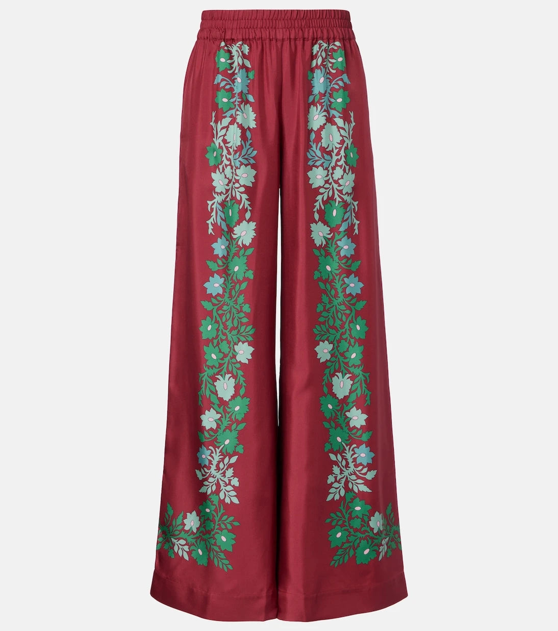 La DoubleJ - Floral silk twill palazzo pants