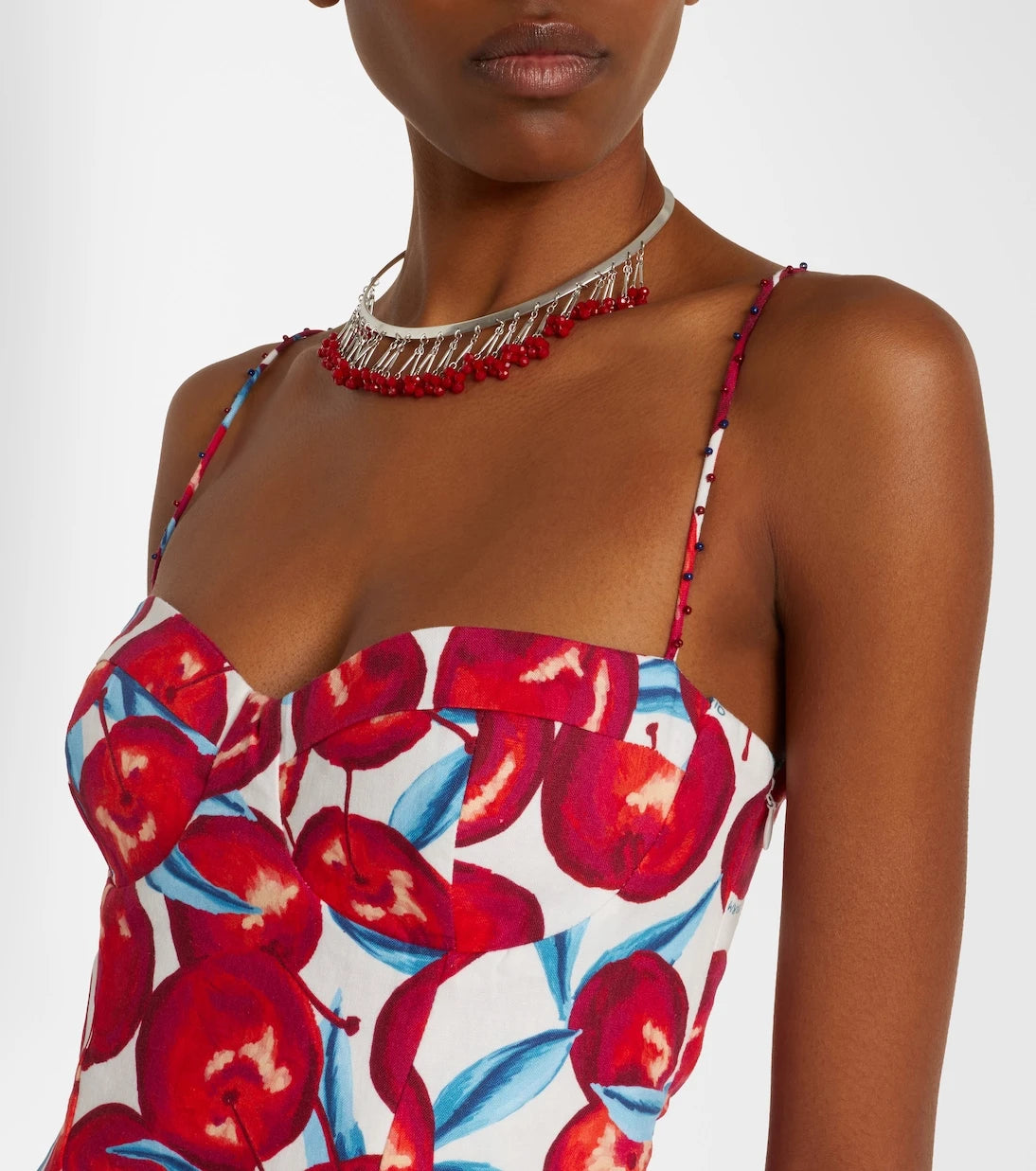 Farm Rio - Printed linen-blend midi dress