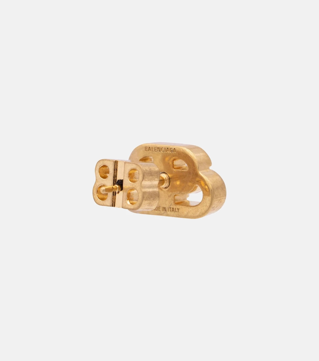 Balenciaga - BB XS gold-plated stud earrings