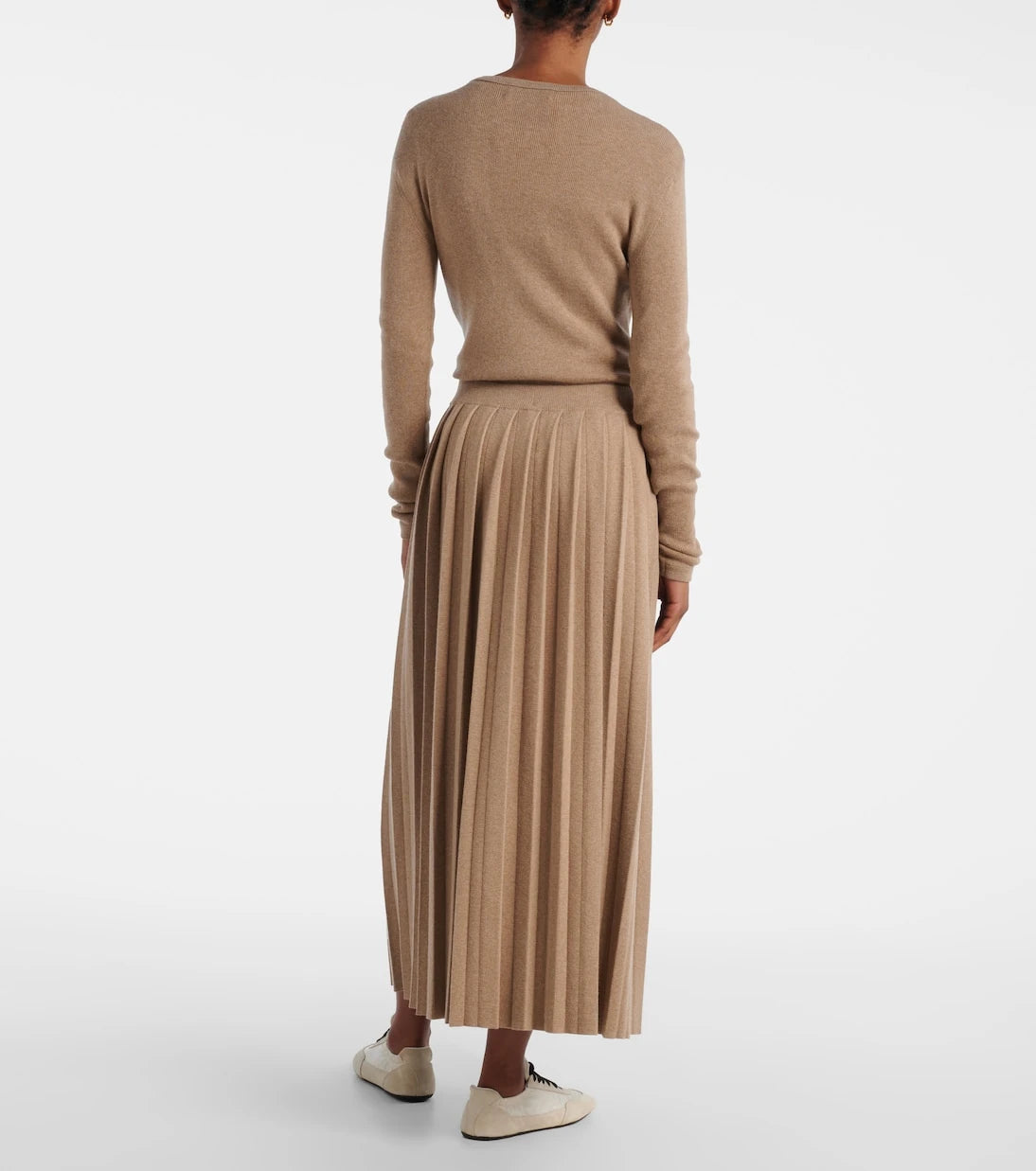 Lisa Yang - Minda cotton and cashmere midi skirt